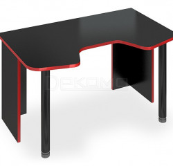 Стол игровой компьютерный Мэрдэс Домино Лайт СКЛ-Игр140, черный/красный