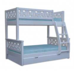 Двухъярусная кровать Велес-Арт Кантри с ящиками 