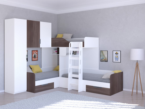 Трехместная кровать РВ Мебель ТРИО 1