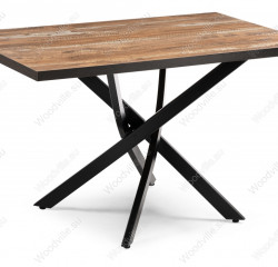 Стол обеденный Woodville Дэй, прямоугольный, дуб юкон/черный