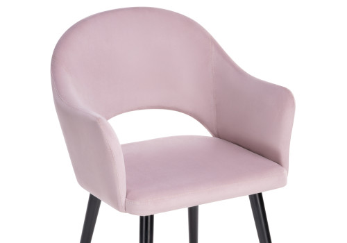 Кресло Woodville Апри, розовый/черный глянец