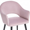 Кресло Woodville Апри, розовый/черный глянец