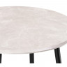 Стол обеденный Woodville Абилин, мрамор светло-серый/черный матовый,90 см