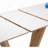 Стол обеденный Woodville Петир, белый/дуб монтана, 160 см
