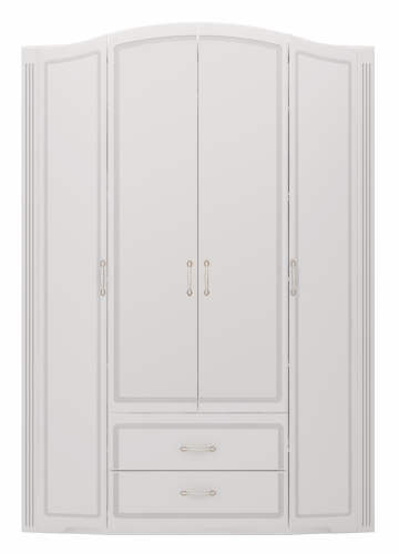 Шкаф для одежды 4-х дверный с ящиками (без зеркал) Ижмебель Виктория 02