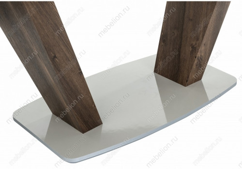 Стол обеденный Woodville Петир, серый/орех кантри, 120 см
