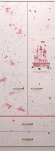 Шкаф для одежды с ящиками Ижмебель Принцесса 20