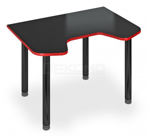 Стол игровой компьютерный Мэрдэс Домино Lite СКЛ-Игр120МО, черный/красный