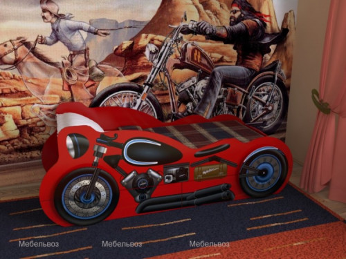 Кровать Славмебель Мотоцикл с 2-мя ящиками, 70х160 см.