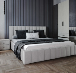 Кровать с подъёмным механизмом Нега 160х200 Светло-серый