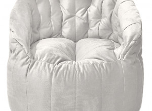 Кресло-мешок Relaxline Австралия в велюре Maserrati - 01 белый