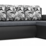 Угловой диван-кровать Столлайн Цезарь правый, серый/черный