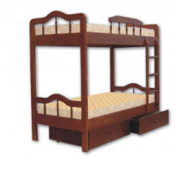 Двухъярусная кровать Велес-Арт Мальвина с ящиками