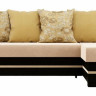Угловой диван-кровать Столлайн Лорд-2, коричневый/бежевый, правый
