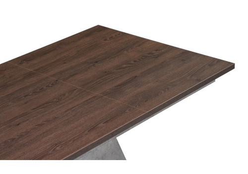 Стол обеденный Woodville Тирион, бетон чикаго серый/дуб табак гладстоун