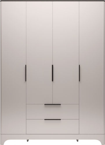 Шкаф для одежды 4-х дверный с ящиком без зеркал Ижмебель Танго 02