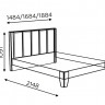 Кровать ALICIA Беатрис 2.3, 180 см с мягкой спинкой и ортопед. основанием