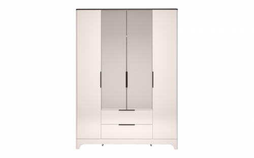 Шкаф для одежды 4-х дверный с ящиком с зеркалом Ижмебель Танго 02