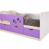Кровать детская BTS Минима Лего 80х160, лиловый сад