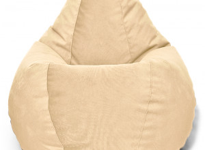 Кресло-мешок Relaxline Груша в велюре Maserrati - 03 бежевый L