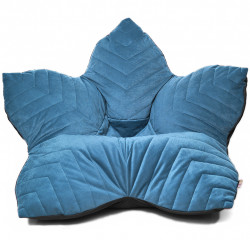 Кресло-мешок Relaxline Цветок в велюре Maserrati - 17 синий