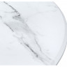 Стол обеденный Woodville Абилин, мрамор белый/черный матовый, 90 см