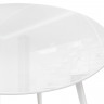 Стол обеденный Woodville Абилин, ультра белое стекло/белый/белый матовый, 100 см