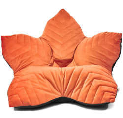 Кресло-мешок Relaxline Цветок в велюре Maserrati - 12 оранжевый