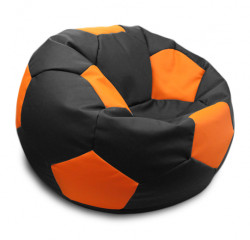 Кресло-мешок Relaxline Мяч в экокоже Galaxy Black-Orange XXXL