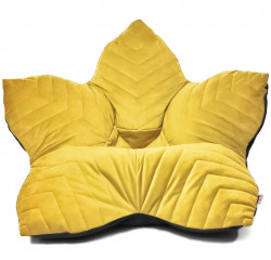 Кресло-мешок Relaxline Цветок в велюре Maserrati - 11 желтый
