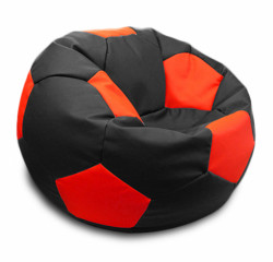 Кресло-мешок Relaxline Мяч в экокоже Galaxy Black-Red XXXL