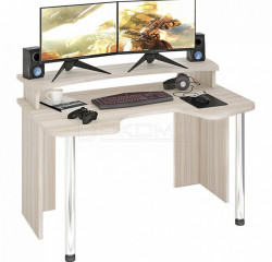 Стол игровой компьютерный Мэрдэс Домино Лайт СКЛ-Игр140+НКИЛ140, карамель