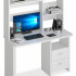 Стол компьютерный Мэрдэс Домино Lite СКЛ-Прям120Р+НКЛ-120, белый жемчуг