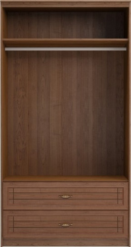 Шкаф для одежды и белья с ящиками 2-х дверный без зеркал Ижмебель Лондон 17(снято)