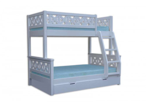 Двухъярусная кровать Велес-Арт Кантри с ящиками 