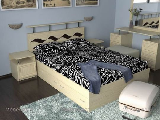 Кровать Славмебель Волна-3, размер спального места 140х200
