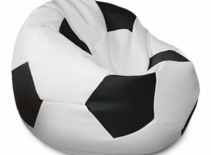 Кресло-мешок Relaxline Мяч в экокоже Galaxy White-Black XXXL