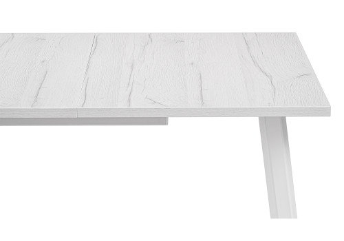 Стол обеденный Woodville Колон Лофт раздвижной, юта/белый матовый, 120 см