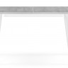 Стол обеденный Woodville Колон Лофт раздвижной, бетон/белый матовый, 120 см