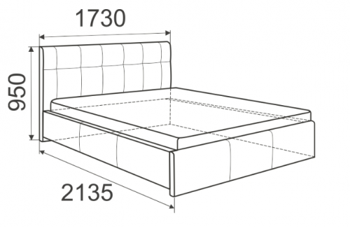 Кровать Арника Лаура Беж 160 с подъемным механизмом, без матраса