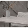 Стол обеденный Woodville Тринити Лофт, бетон/матовый черный, 120 см