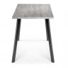 Стол обеденный Woodville Тринити Лофт, бетон/матовый черный, 120 см