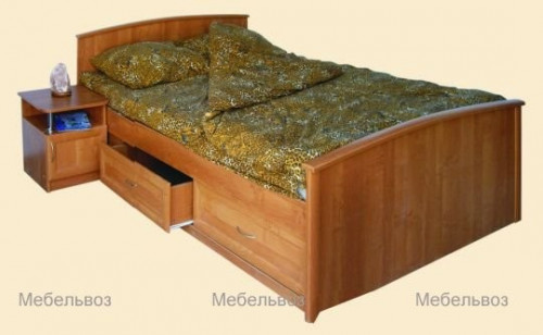 Кровать Славмебель МДФ с 4-мя ящиками, размер спального места 160х200