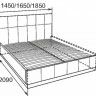 Кровать интерьерная Арника Локарно 160х200 с латами, бежевая