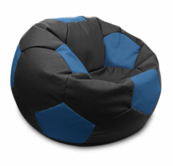 Кресло-мешок Relaxline Мяч в экокоже Galaxy Black-Blue XL