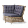 Плетеный угловой диванный модуль 4sis Бергамо, цвет соломенный