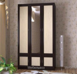 Шкаф для одежды трехстворчатый с зеркалом Славмебель