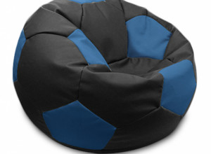 Кресло-мешок Relaxline Мяч в экокоже Galaxy Black-Blue XXXL