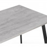 Стол обеденный Woodville Тринити Лофт, бетон/черный матовый, 120х80 см