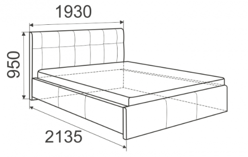 Кровать Арника Лаура Вайт 180 с подъемным механизмом, без матраса